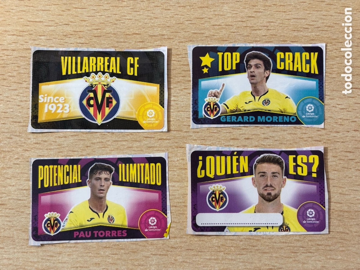 Cromos de F&uacute;tbol: Lote cromos chicle Villarreal CF Ediciones Este 2020-21 sin pegar