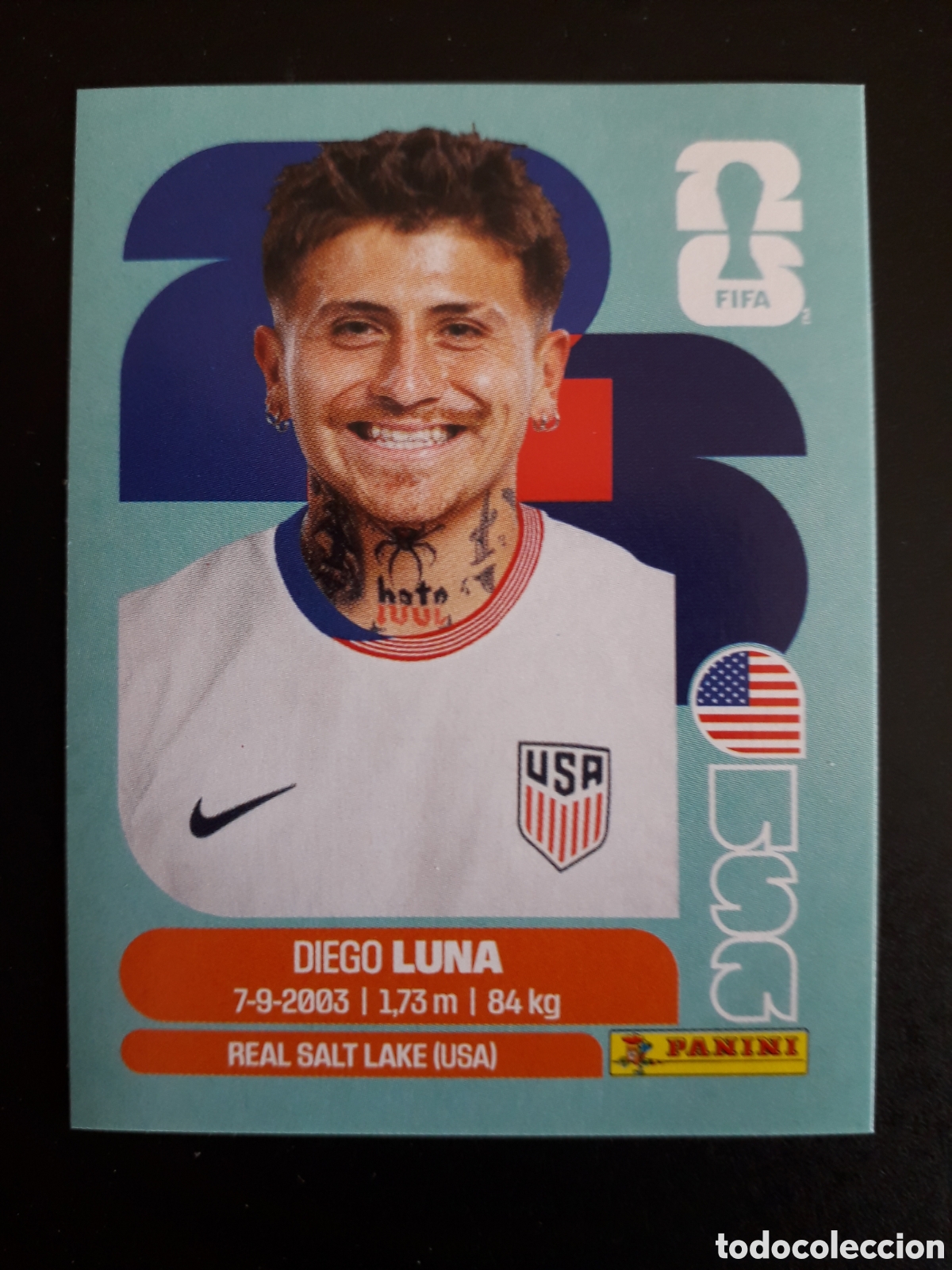 Fu&szlig;ball-Sticker: LUNA ESTADOS UNIDOS USA 14 MUNDIAL F&Uacute;TBOL 2026 FIFA WORLD CUP PANINI SIN PEGAR PEDIDO M&Iacute;NIMO 3&euro;