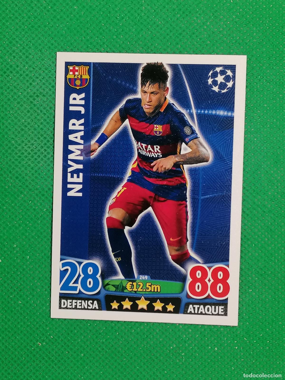 Cromos de F&uacute;tbol: 249 NEYMAR JR BARCELONA ⚽ TOPPS MATCH ATTAX CHAMPIONS 2015 2016 15 16 ⚽