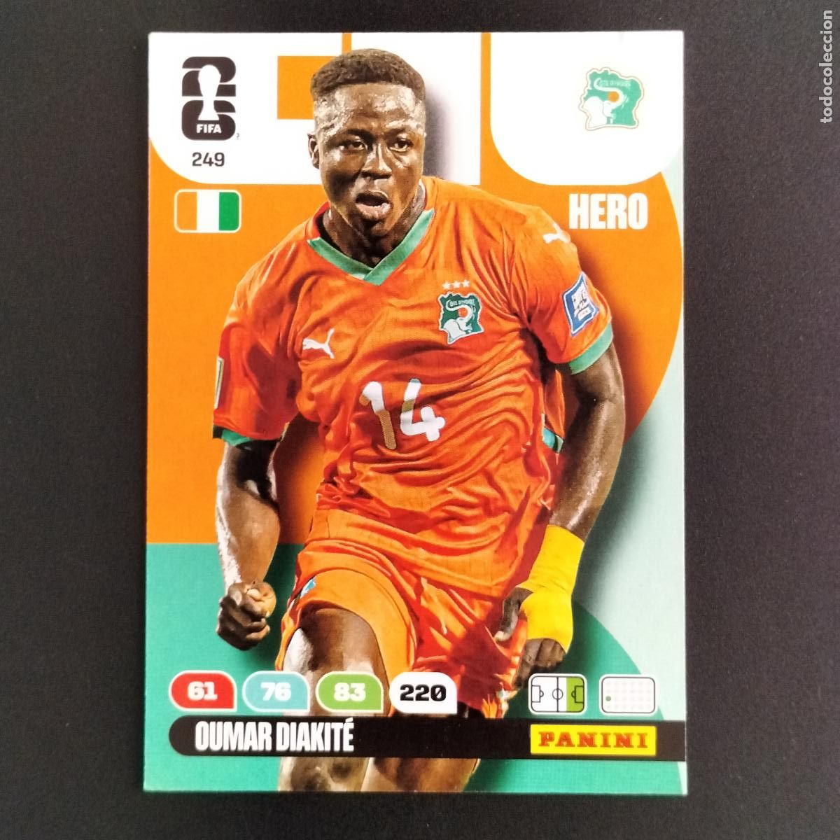 Cromos de F&uacute;tbol: 249 OUMAR DIAKITE COSTA DE MARFIL CROMOS ADRENALYN XL MUNDIAL 26 2026 FIFA WORLD CUP PANINI
