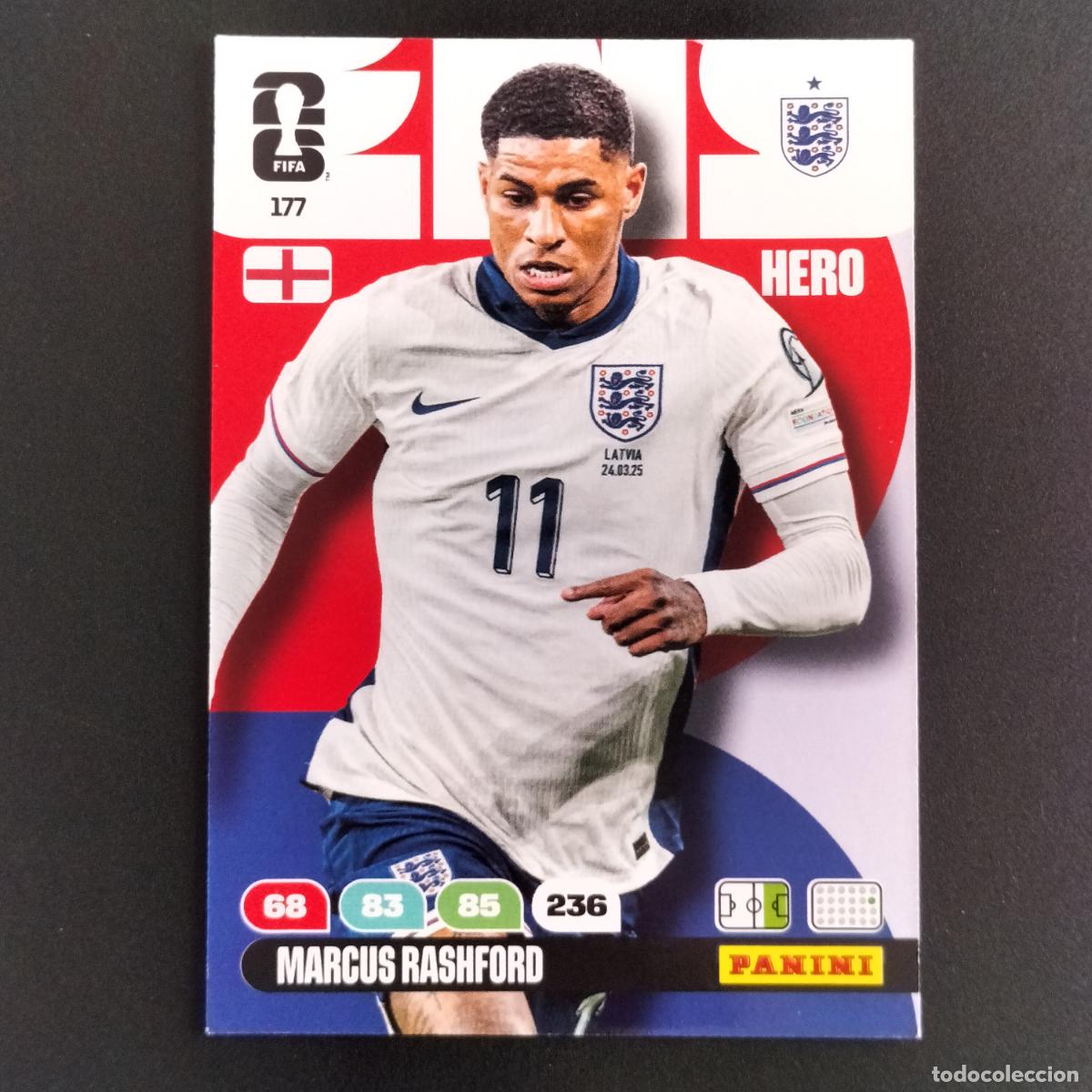 Cartes &agrave; collectionner de Football: 177 MARCUS RASHFORD INGLATERRA CROMOS ADRENALYN XL MUNDIAL 26 2026 FIFA WORLD CUP PANINI