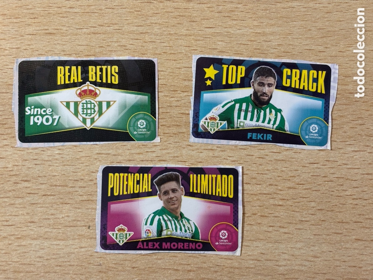 Cartes &agrave; collectionner de Football: Lote cromos chicle Real Betis Ediciones Este 2020-21
