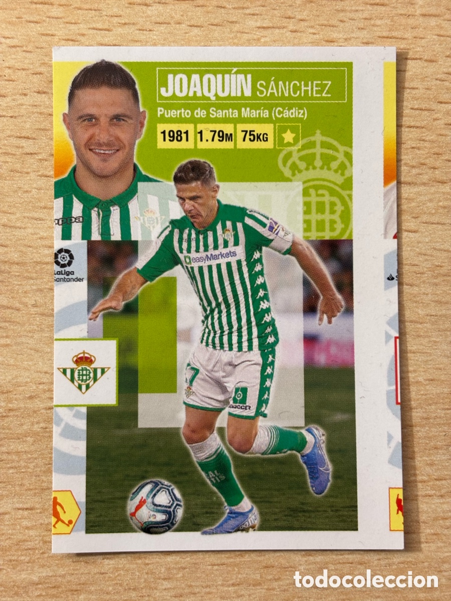 Cromos de F&uacute;tbol: # 14 Joaquin Real Betis GRAN ERROR DE CORTE. Ediciones Este 2020-21