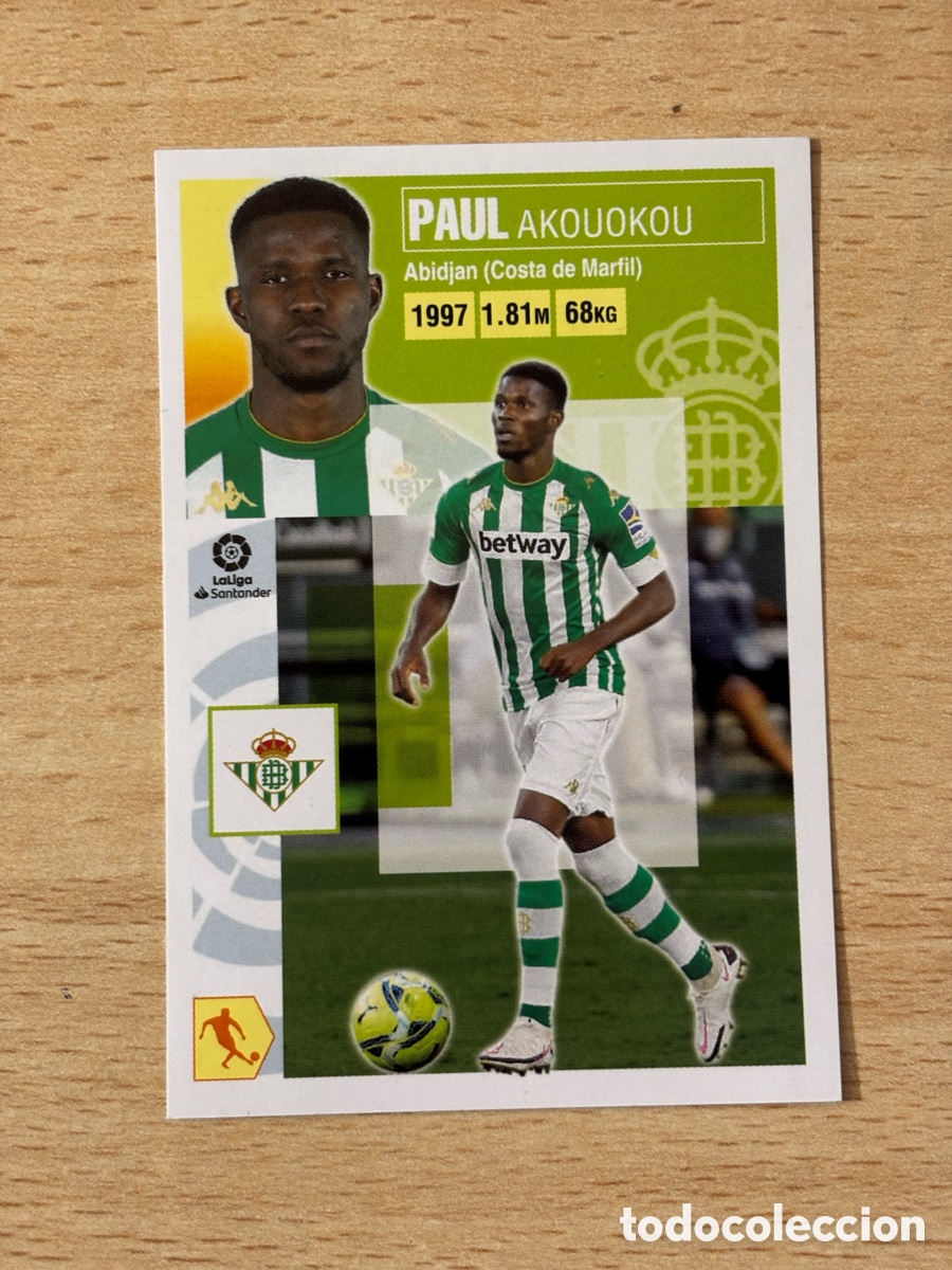 Cromos de F&uacute;tbol: # 9 Paul Real Betis Ediciones Este 2020-21 nuevo