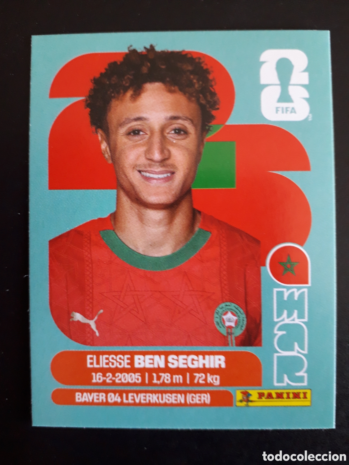 Cromos de F&uacute;tbol: BEN SEGHIR MARRUECOS MAR 12 MUNDIAL F&Uacute;TBOL 2026 FIFA WORLD CUP PANINI SIN PEGAR PEDIDO M&Iacute;NIMO 3&euro;
