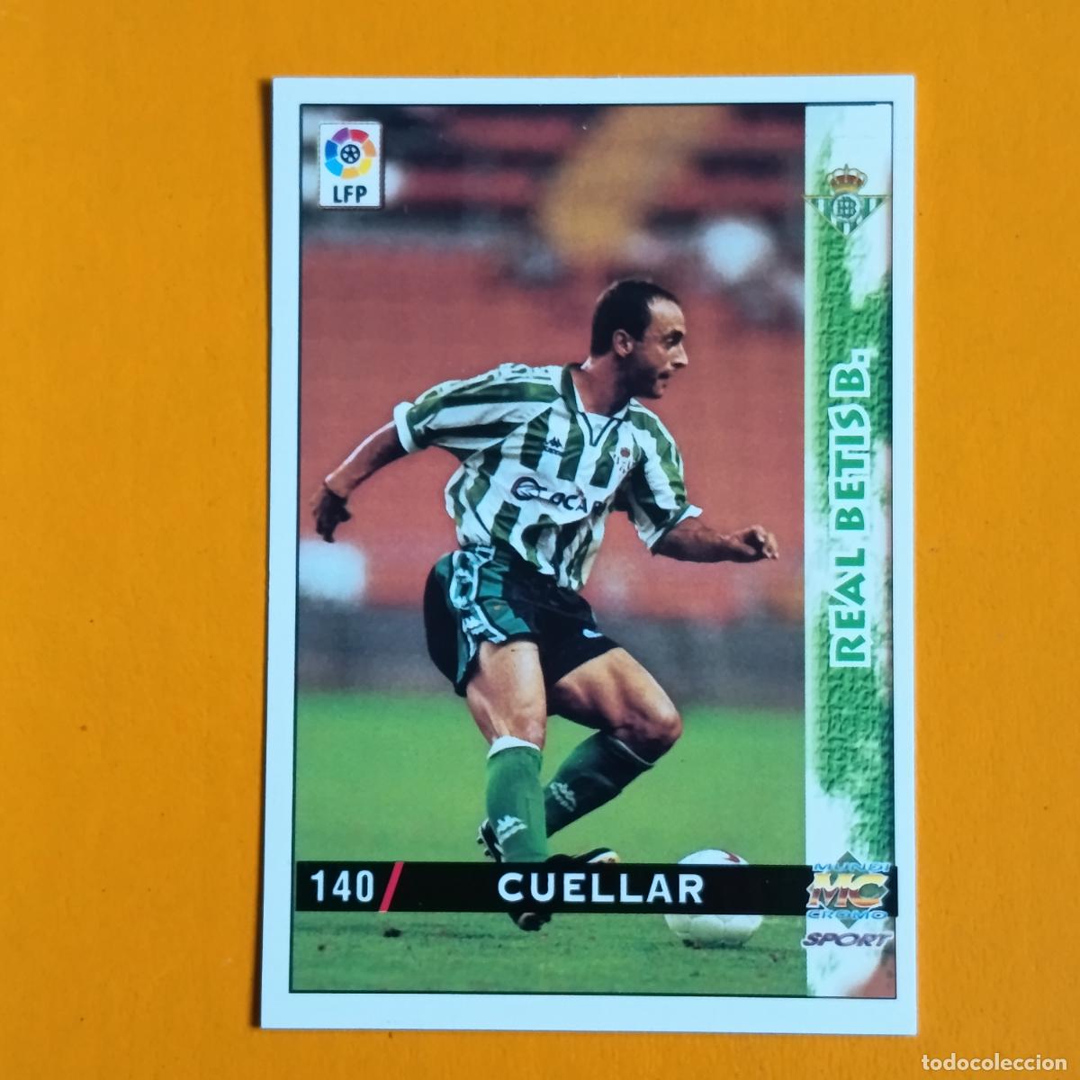 Football Stickers: 140 CU&Eacute;LLAR. REAL BETIS. LAS FICHAS DE LA LIGA 98-99. MUNDICROMO