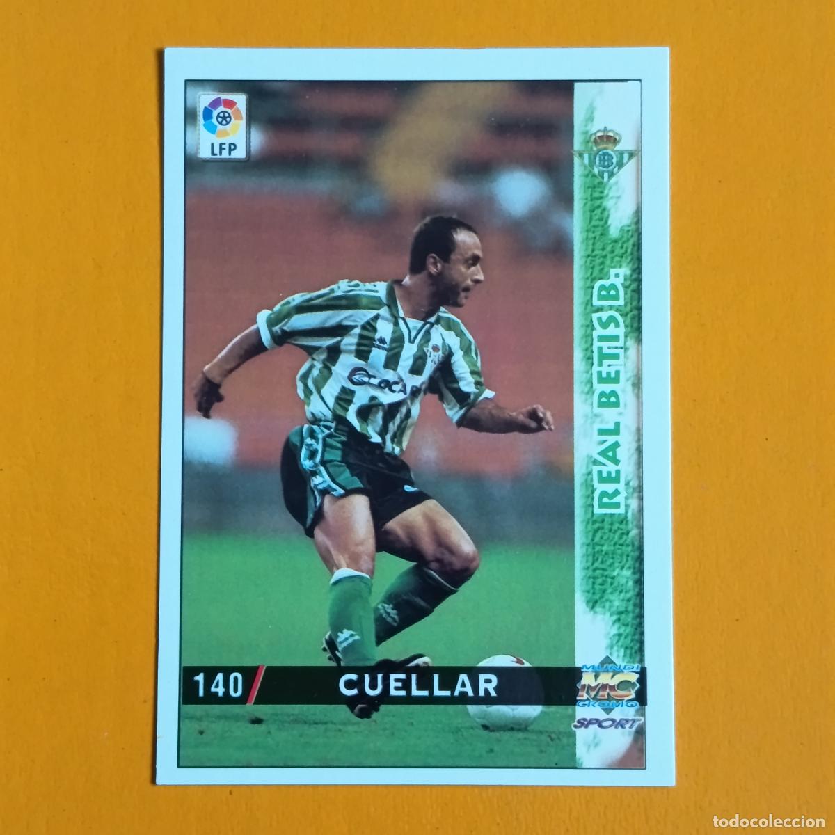 Football Stickers: 140 CU&Eacute;LLAR. REAL BETIS. LAS FICHAS DE LA LIGA 98-99. MUNDICROMO