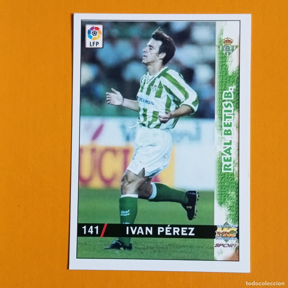Cromos de F&uacute;tbol: 141 IV&Aacute;N P&Eacute;REZ. REAL BETIS. LAS FICHAS DE LA LIGA 98-99. MUNDICROMO