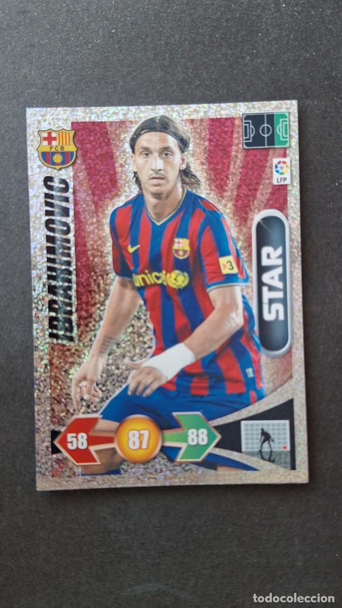 Cromos de f&uacute;tbol: L3 IBRAHIMOVIC F. C. BARCELONA STAR BRILLANTINA GRUESA ADRENALYN XL LIGA 2009 2010 09 10 PANINI