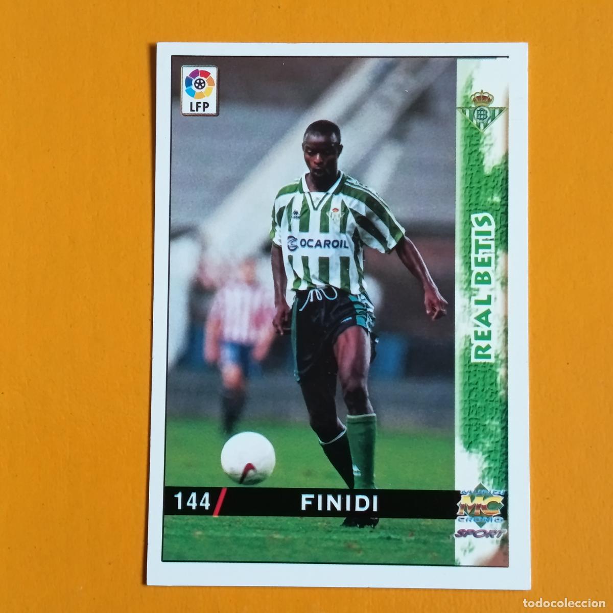 Fu&szlig;ball-Sticker: 144 FINIDI. REAL BETIS. LAS FICHAS DE LA LIGA 98-99. MUNDICROMO