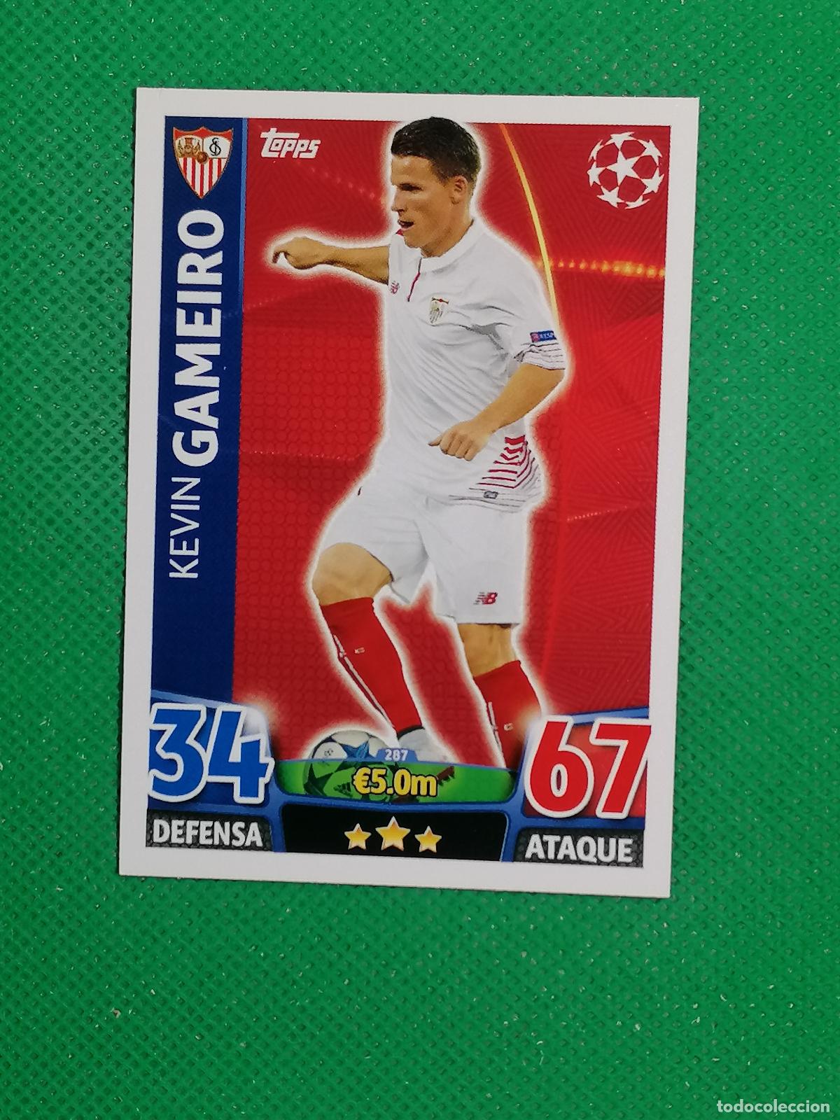 Figurine di Calcio: 287 KEVIN GAMEIRO SEVILLA ⚽ TOPPS MATCH ATTAX CHAMPIONS 2015 2016 15 16 ⚽