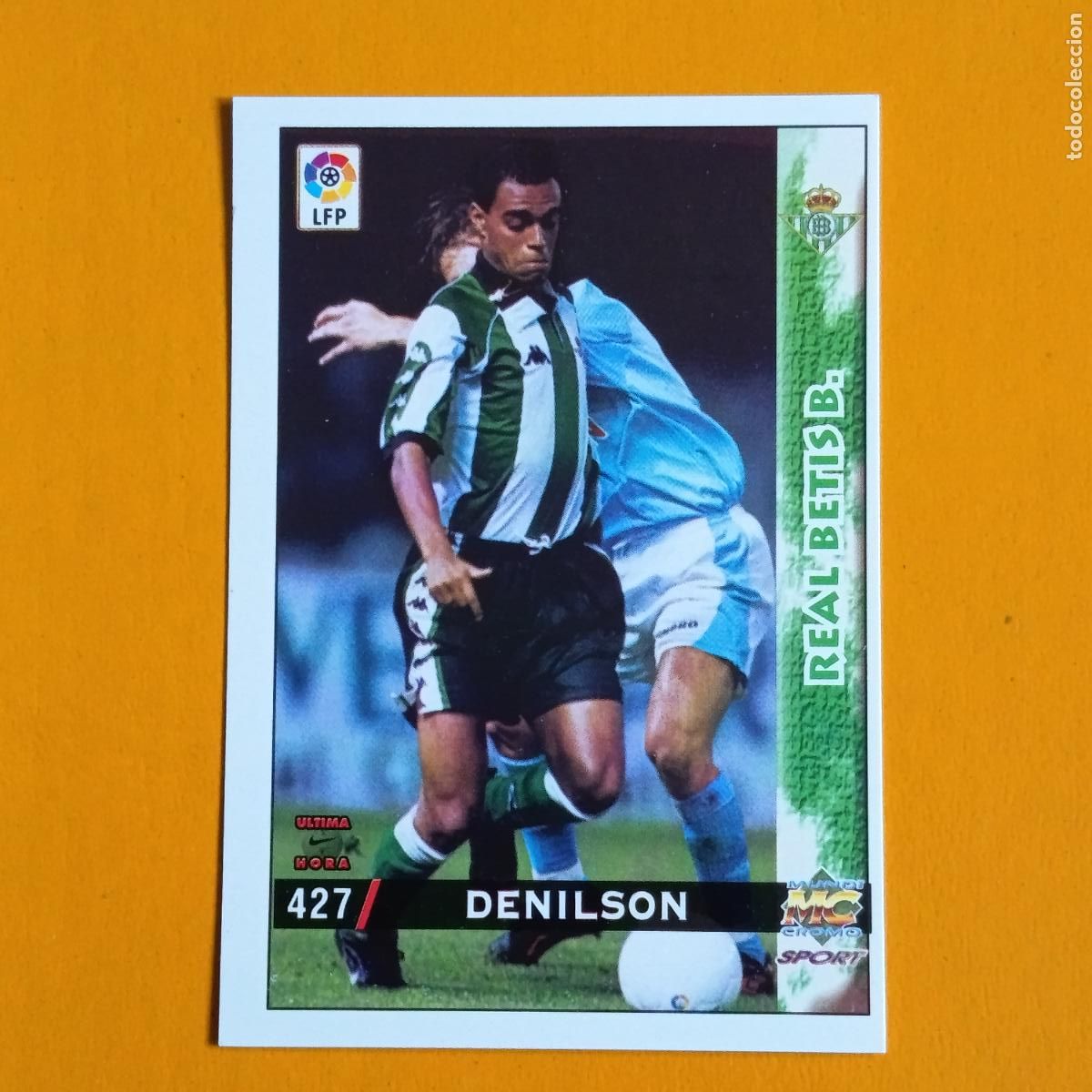 Figurine di Calcio: 427 DENILSON. (&Uacute;LTIMA HORA). REAL BETIS. LAS FICHAS DE LA LIGA 98-99. MUNDICROMO