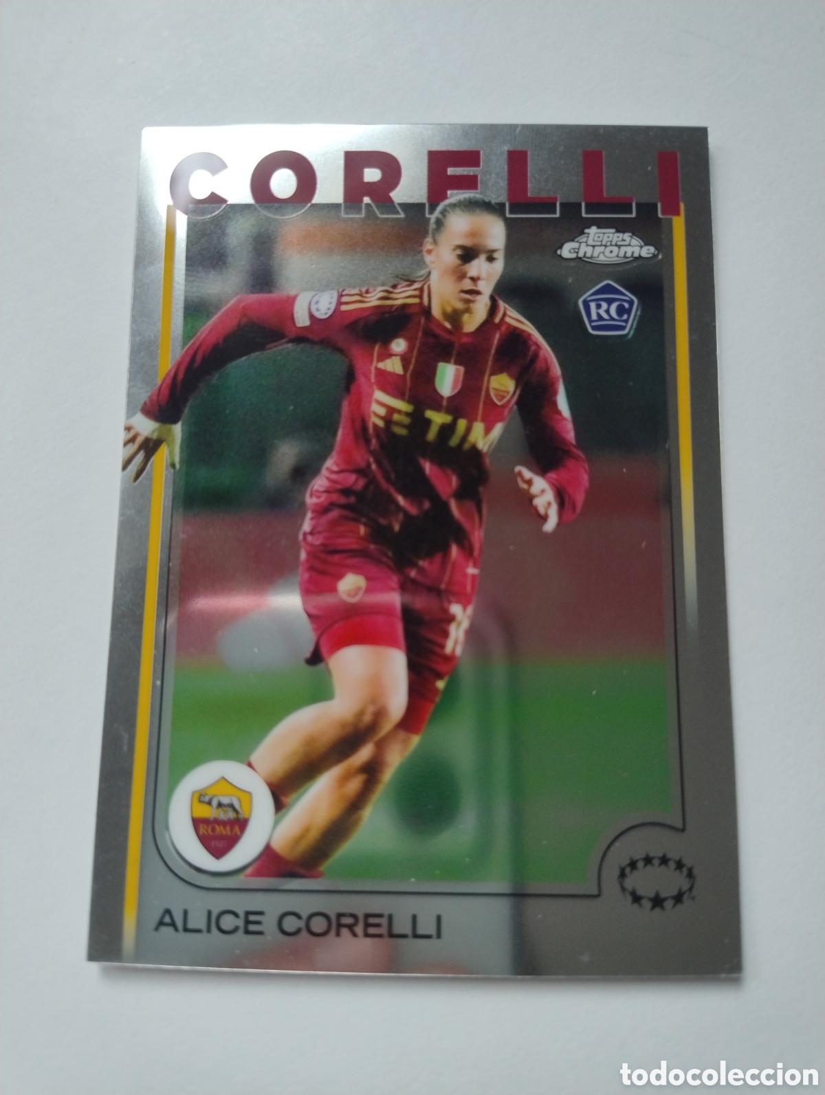 Football Stickers: 28 - Corelli - Roma - Topps UCC Chrome Flagship 2024 - 2025 Femenino