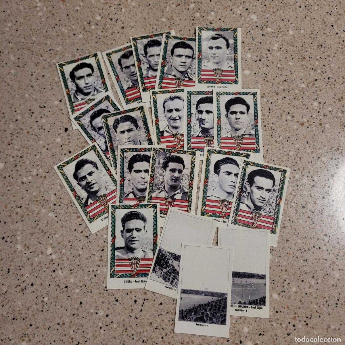 Cartes &agrave; collectionner de Football: EQUIPO COMPLETO REAL GIJON , COLECCION FUTBOL 54 DE RUIZ ROMERO