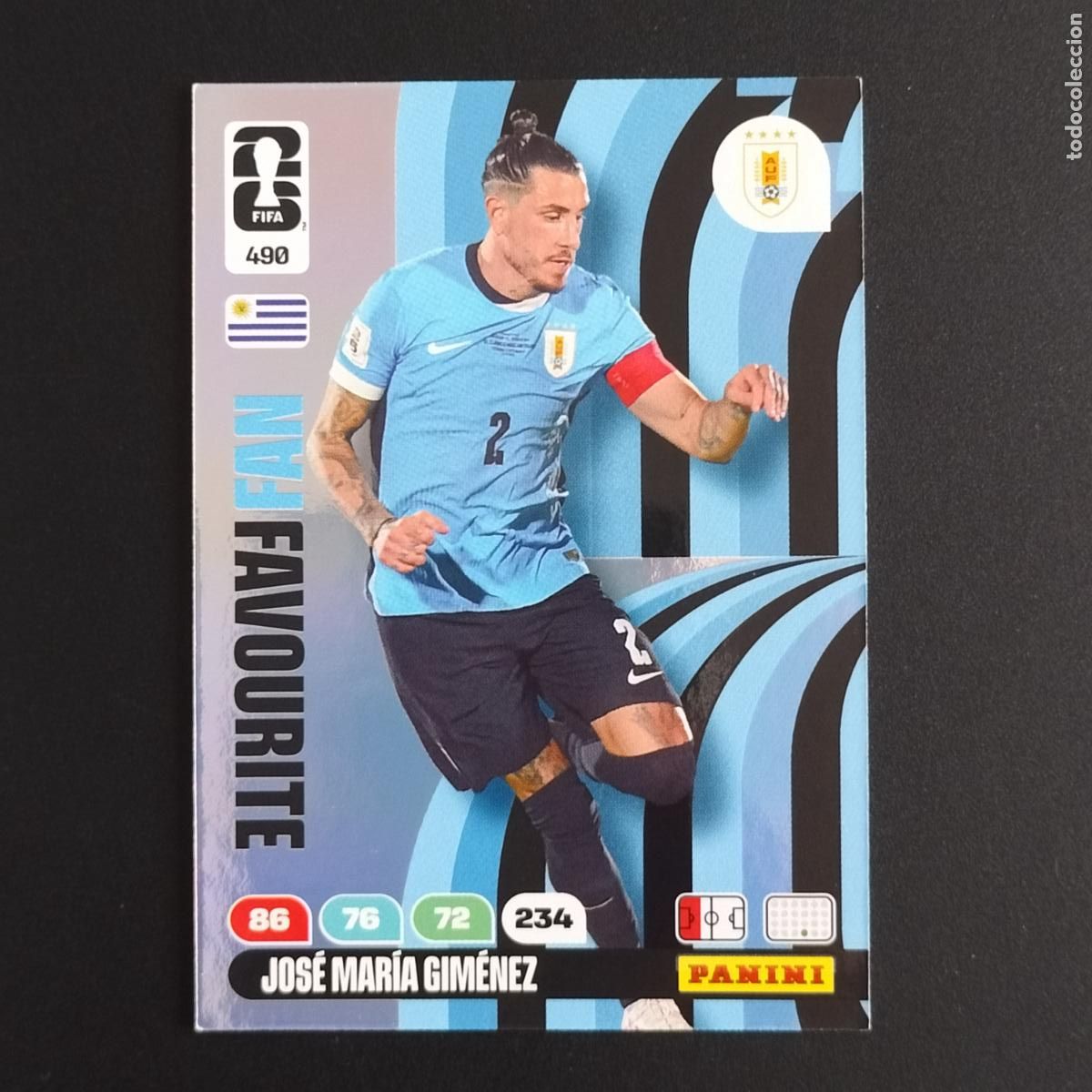 Cromos de F&uacute;tbol: 490 JOSE MARIA GIMENEZ FAN FAVOURITE URUGUAY ADRENALYN XL MUNDIAL 26 2026 FIFA WORLD CUP PANINI