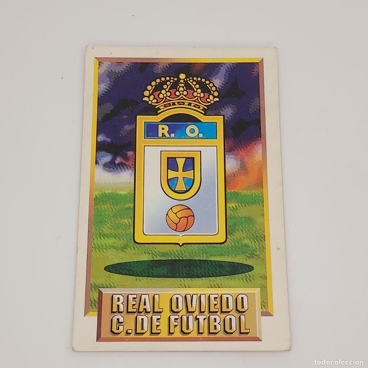 Football Stickers: CROMO ESCUDO REAL OVIEDO 1993 1994 93 94 EDICIONES ESTE CARTON SIN PEGAR