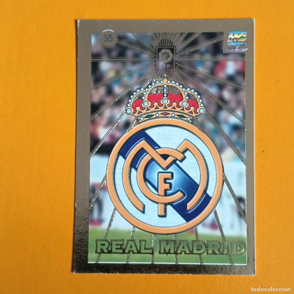 Cromos de F&uacute;tbol: 55 ESCUDO REAL MADRID. LAS FICHAS DE LA LIGA 98-99. MUNDICROMO
