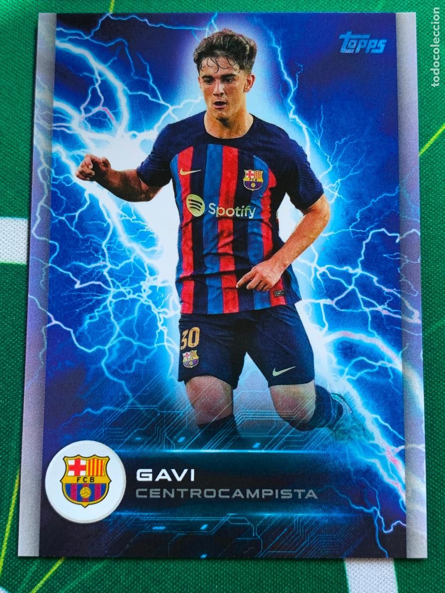 Football Stickers: BAS-3 Gavi FC Barcelona Super Electric Topps BAR&Ccedil;A Fan Set 2022 2023 22 23