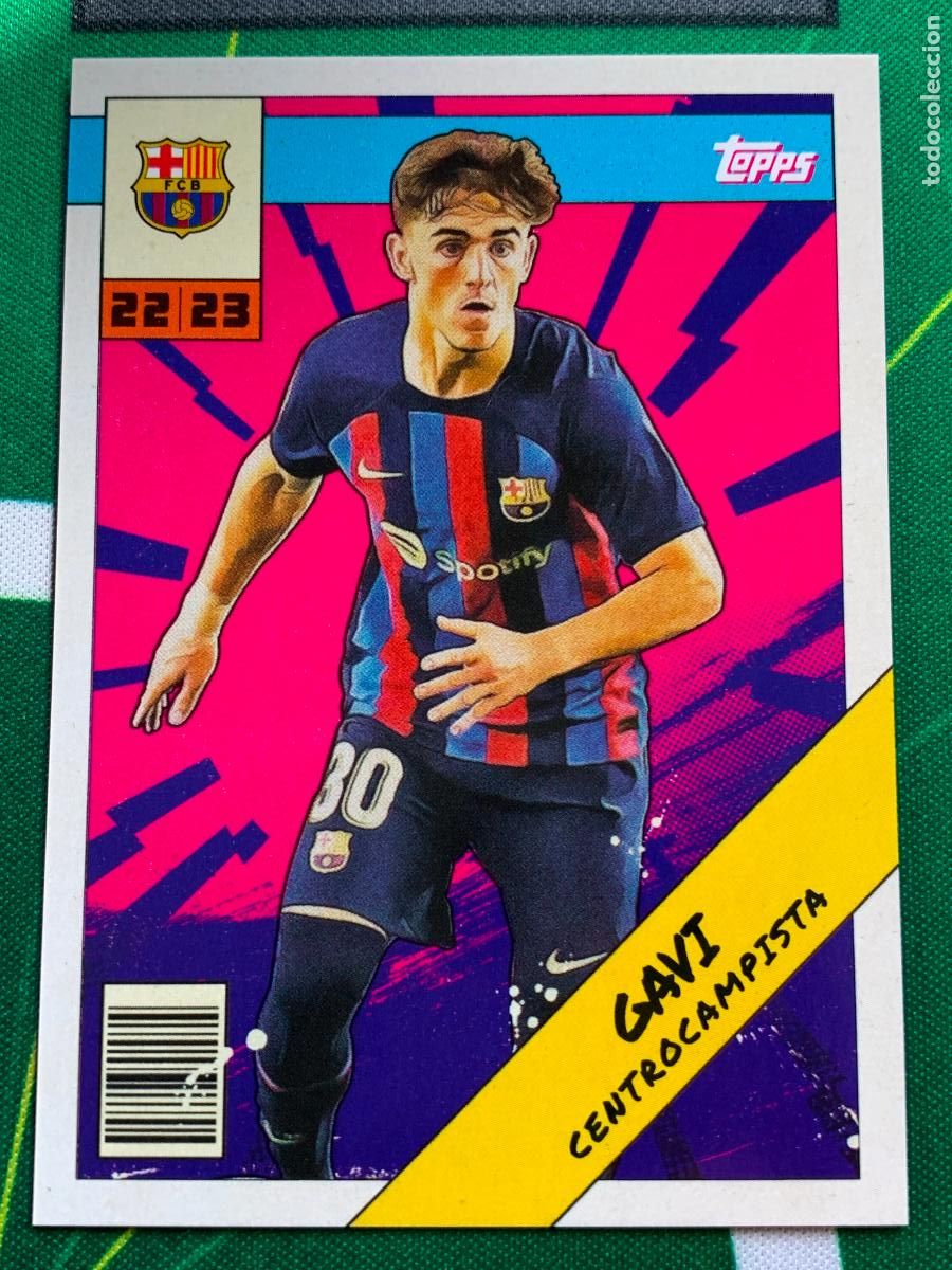 Football Stickers: BAH-4 Gavi FC Barcelona Heroes Topps BAR&Ccedil;A Fan Set 2022 2023 22 23
