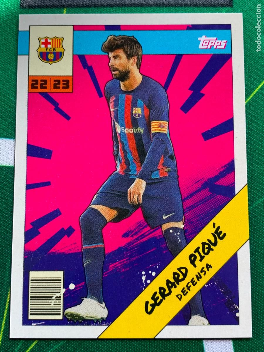 Football Stickers: BAH-1 Gerard Piqu&eacute; FC Barcelona Heroes Topps BAR&Ccedil;A Fan Set 2022 2023 22 23