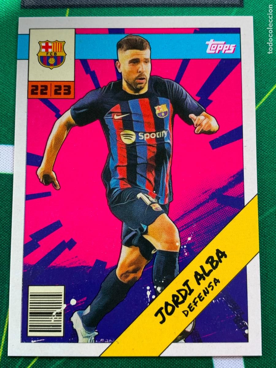 Football Stickers: BAH-2 Jordi Alba FC Barcelona Heroes Topps BAR&Ccedil;A Fan Set 2022 2023 22 23