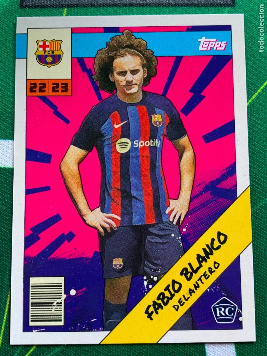 Football Stickers: BAH-10 Fabio Blanco FC Barcelona Heroes Topps BAR&Ccedil;A Fan Set 2022 2023 22 23