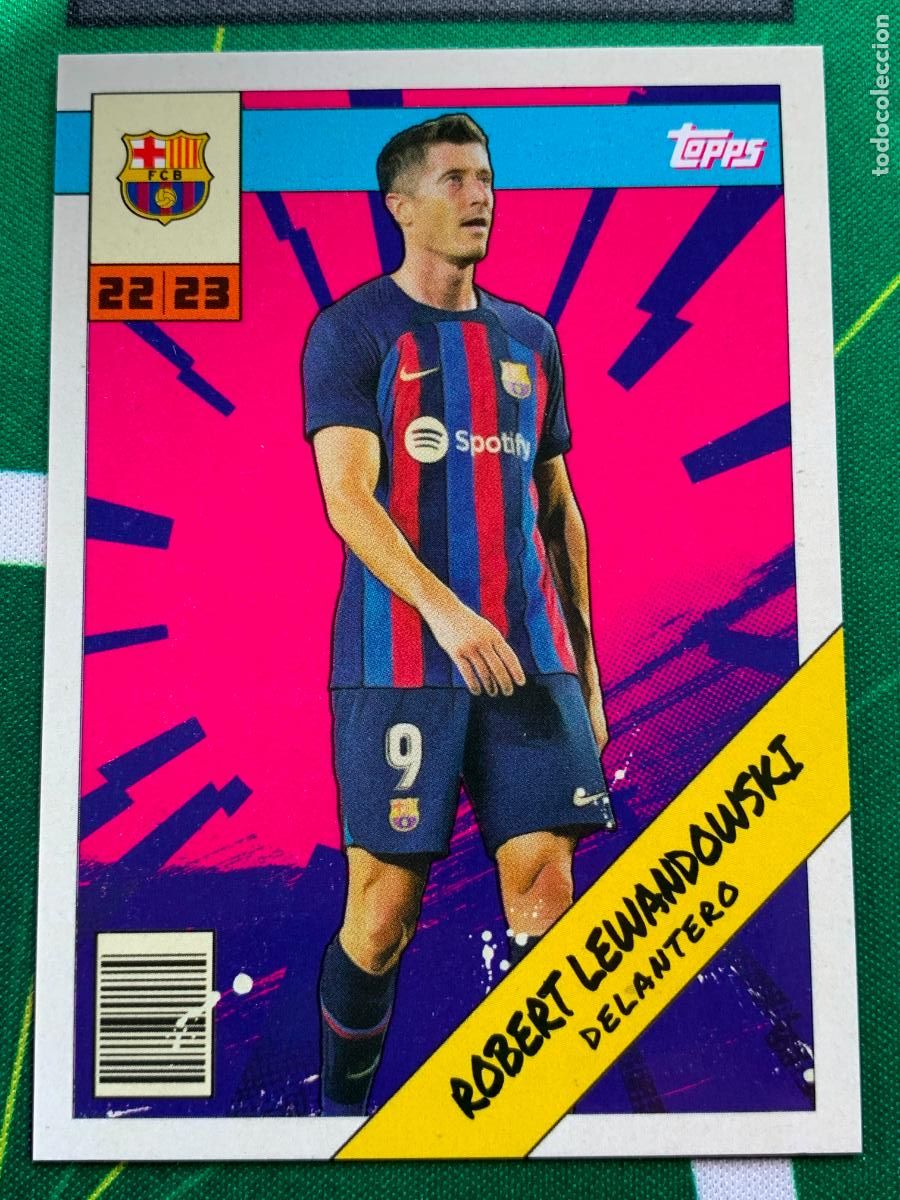 Football Stickers: BAH-7 Robert Lewandowski FC Barcelona Heroes Topps BAR&Ccedil;A Fan Set 2022 2023 22 23