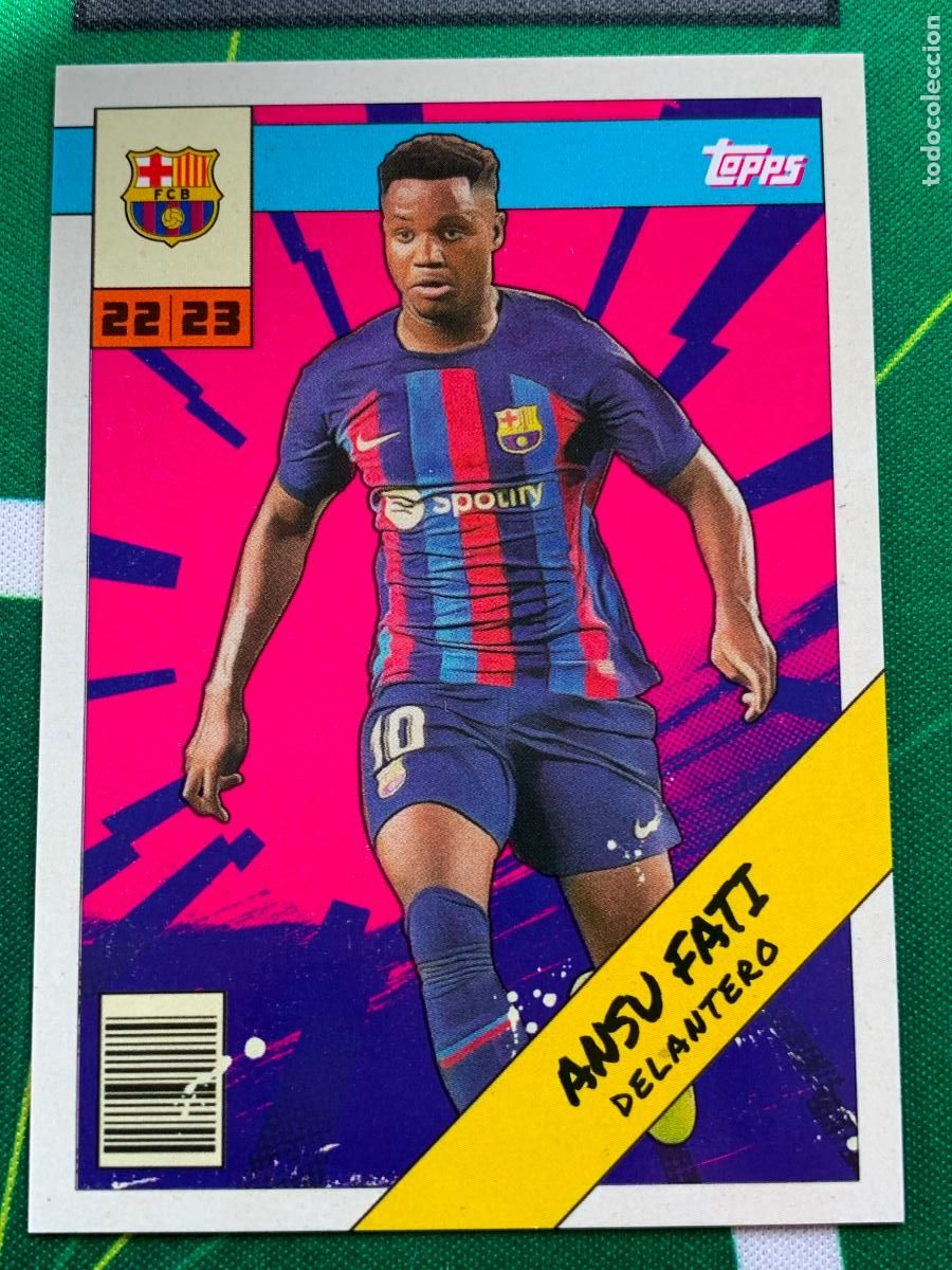 Football Stickers: BAH-3 Ansu Fati FC Barcelona Heroes Topps BAR&Ccedil;A Fan Set 2022 2023 22 23