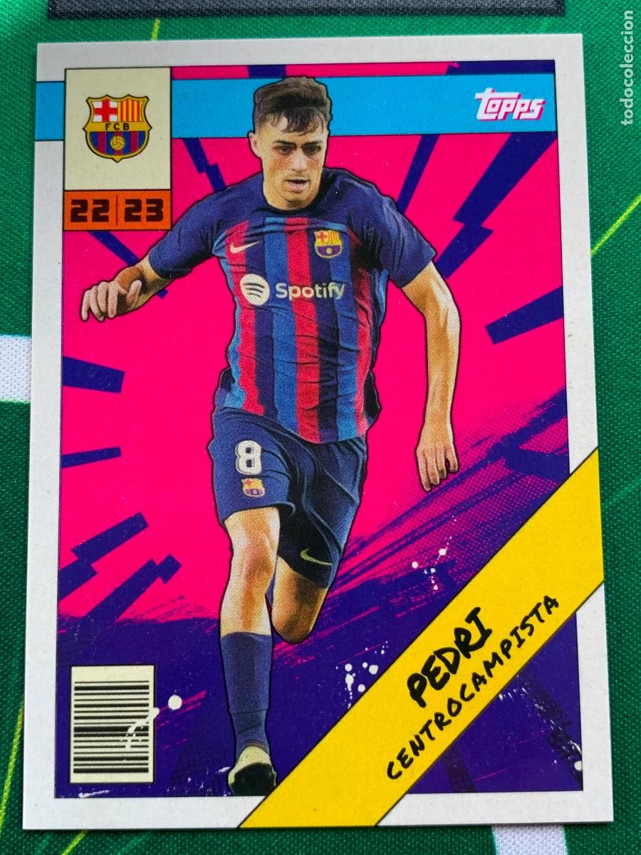 Football Stickers: BAH-5 Pedri FC Barcelona Heroes Topps BAR&Ccedil;A Fan Set 2022 2023 22 23