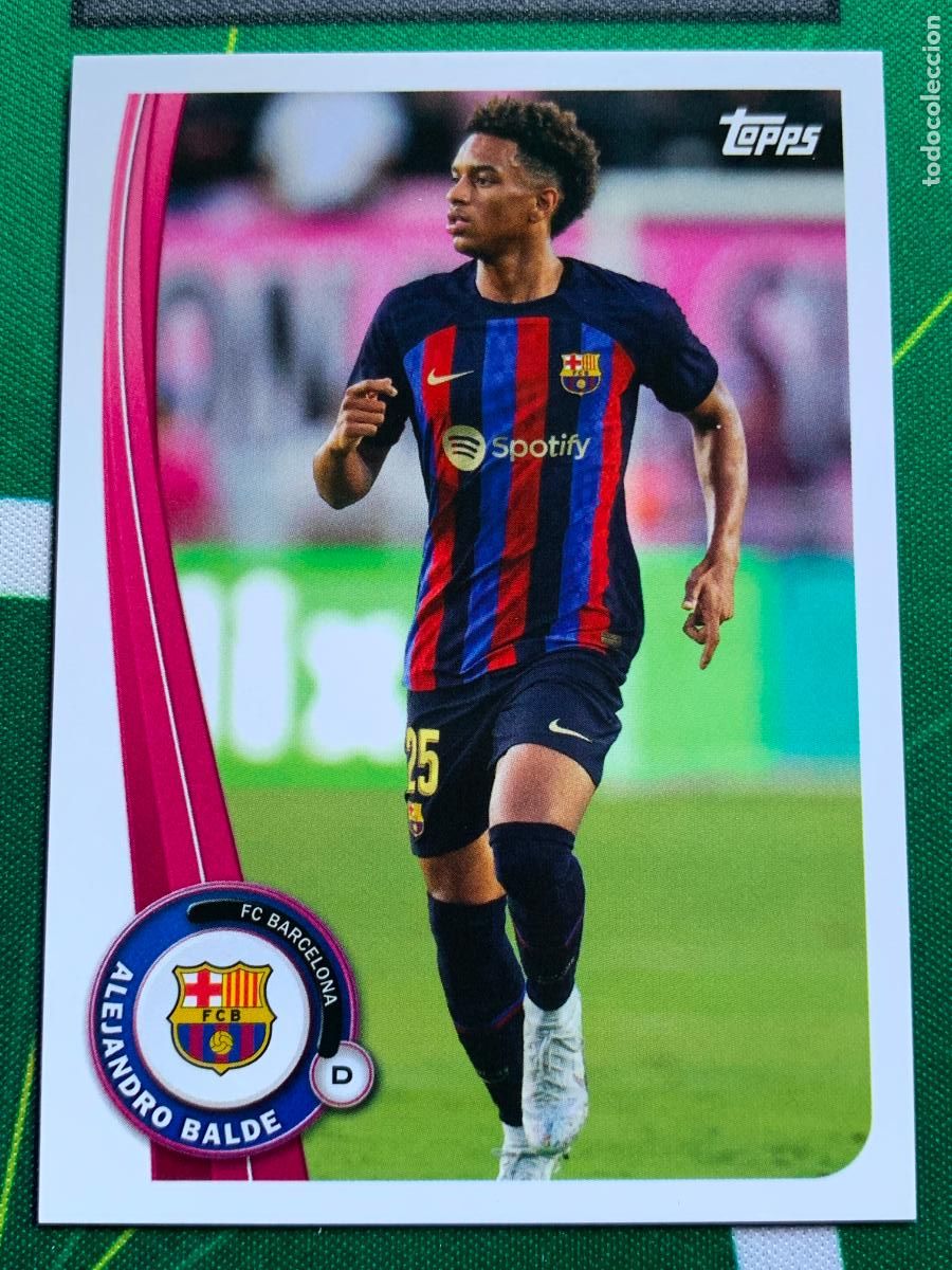 Football Stickers: BA-2 Alejandro Balde FC Barcelona Base card Topps BAR&Ccedil;A Fan Set 2022 2023 22 23