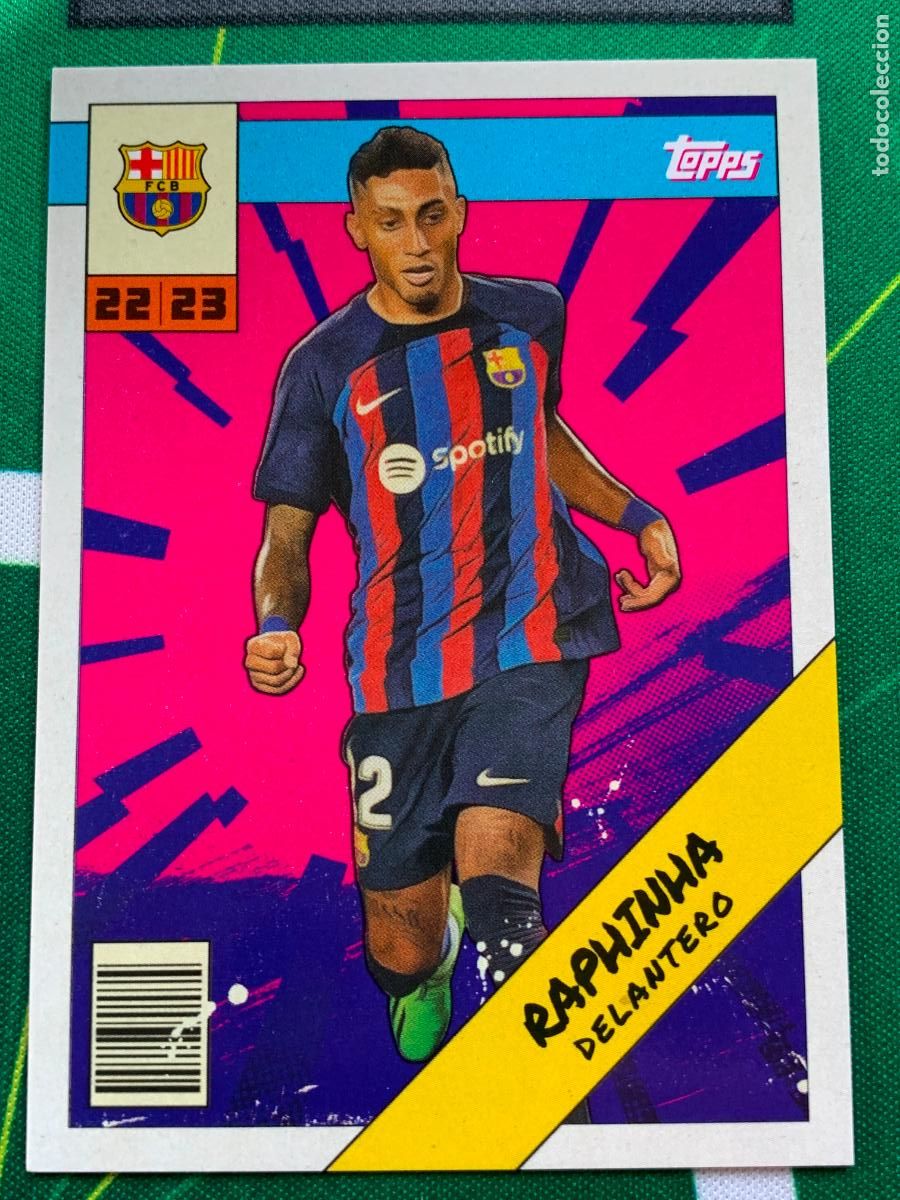 Cromos de F&uacute;tbol: BAH-9 Raphinha FC Barcelona Heroes Topps BAR&Ccedil;A Fan Set 2022 2023 22 23