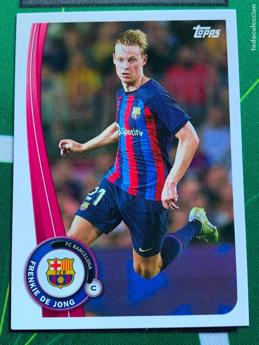 Cromos de F&uacute;tbol: BA-9 Frenkie De Jong FC Barcelona Base card Topps BAR&Ccedil;A Fan Set 2022 2023 22 23