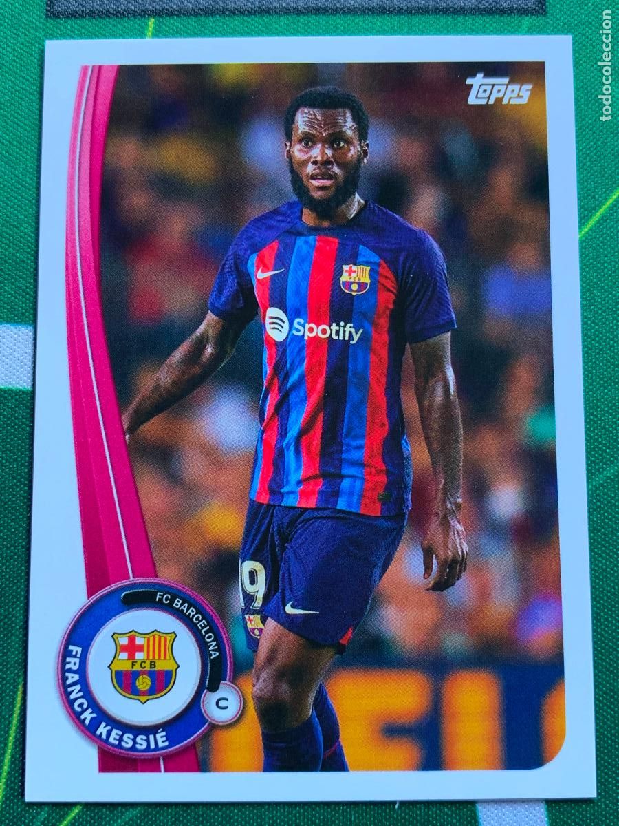 Cromos de F&uacute;tbol: BA-6 Franck Kessi&eacute; FC Barcelona Base card Topps BAR&Ccedil;A Fan Set 2022 2023 22 23