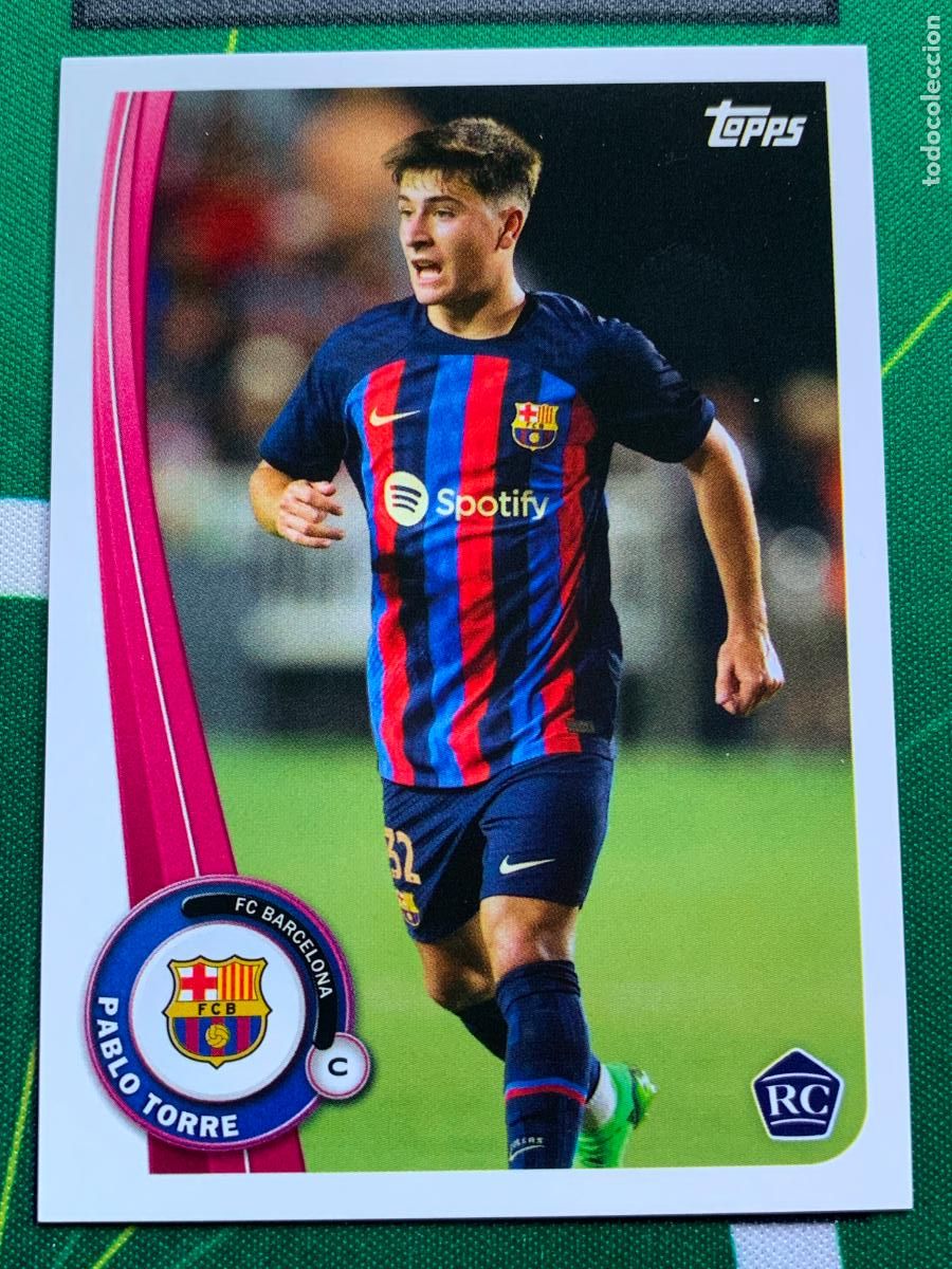 Cromos de F&uacute;tbol: BA-5 Pablo Torre FC Barcelona Base card Topps BAR&Ccedil;A Fan Set 2022 2023 22 23