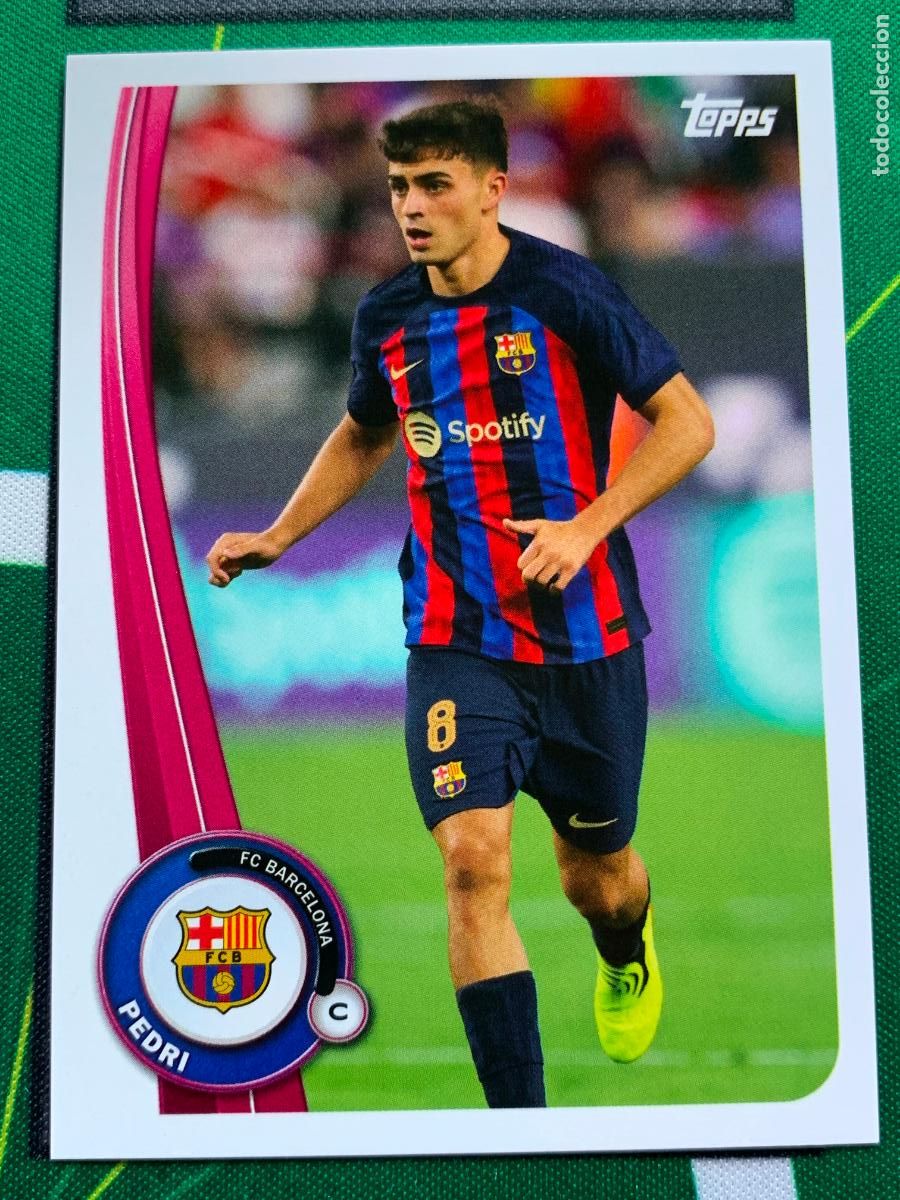 Cromos de F&uacute;tbol: BA-14 Pedri FC Barcelona Base card Topps BAR&Ccedil;A Fan Set 2022 2023 22 23