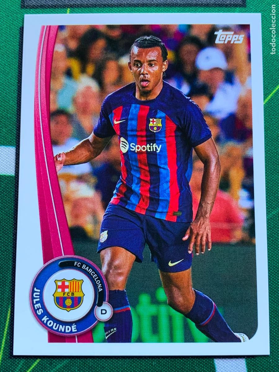 Cromos de F&uacute;tbol: BA-12 Jules Kound&eacute; FC Barcelona Base card Topps BAR&Ccedil;A Fan Set 2022 2023 22 23