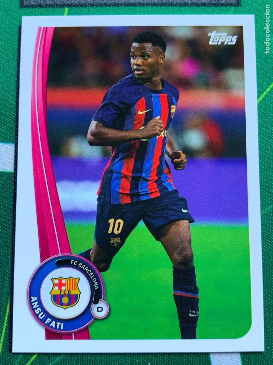 Cromos de F&uacute;tbol: BA-19 Ansu Fati FC Barcelona Base card Topps BAR&Ccedil;A Fan Set 2022 2023 22 23