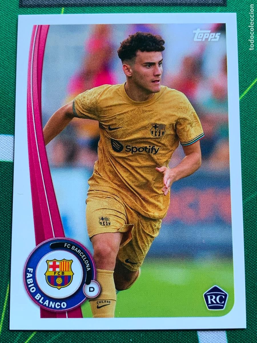 Cromos de F&uacute;tbol: BA-17 Fabio Blanco FC Barcelona Base card Topps BAR&Ccedil;A Fan Set 2022 2023 22 23