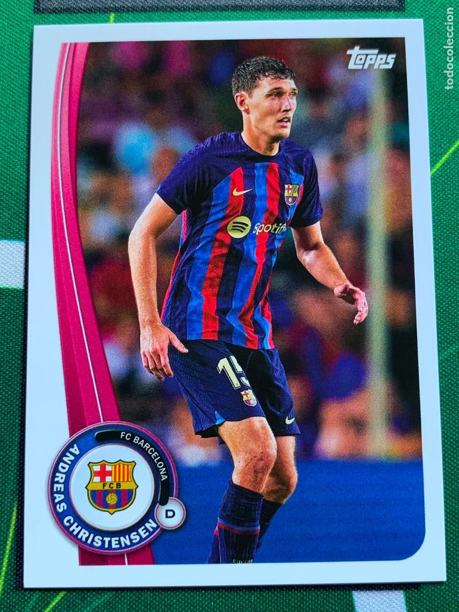 Cromos de F&uacute;tbol: BA-10 Andreas Christensen FC Barcelona Base card Topps BAR&Ccedil;A Fan Set 2022 2023 22 23