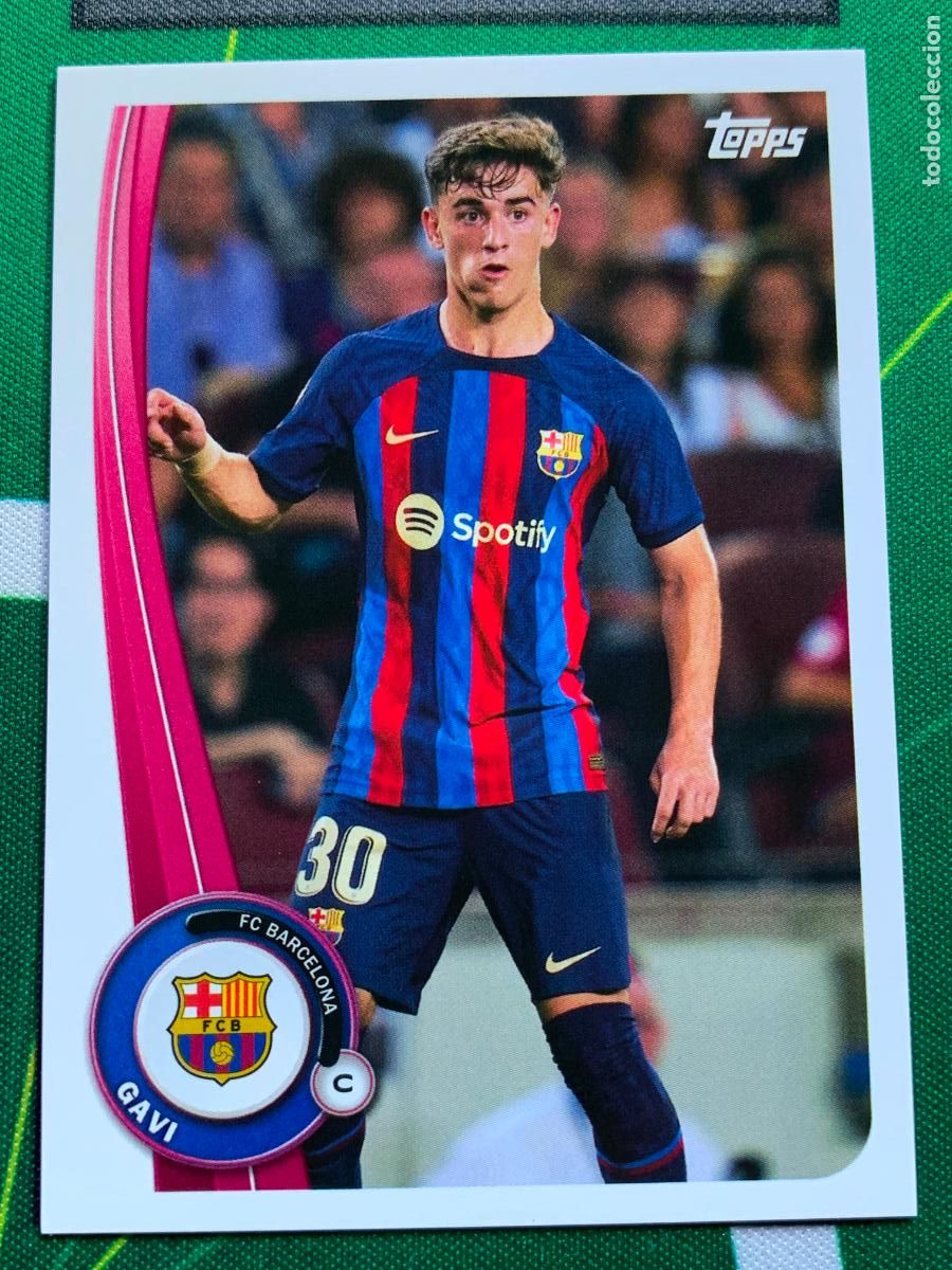 Cromos de F&uacute;tbol: BA-8 Gavi FC Barcelona Base card Topps BAR&Ccedil;A Fan Set 2022 2023 22 23