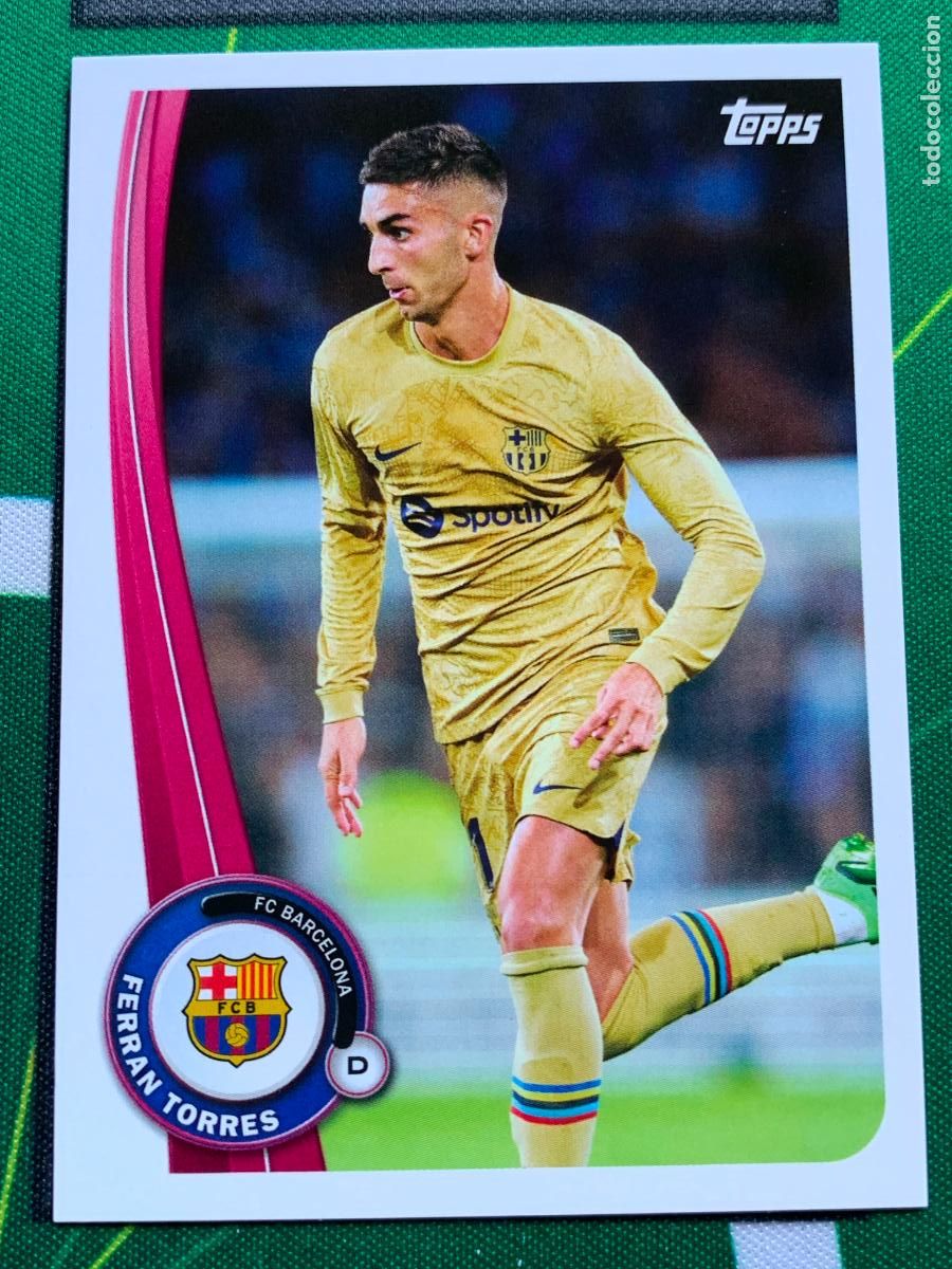 Cromos de F&uacute;tbol: BA-20 Ferran Torres FC Barcelona Base card Topps BAR&Ccedil;A Fan Set 2022 2023 22 23