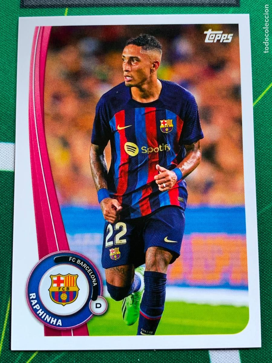Cromos de F&uacute;tbol: BA-15 Raphinha FC Barcelona Base card Topps BAR&Ccedil;A Fan Set 2022 2023 22 23