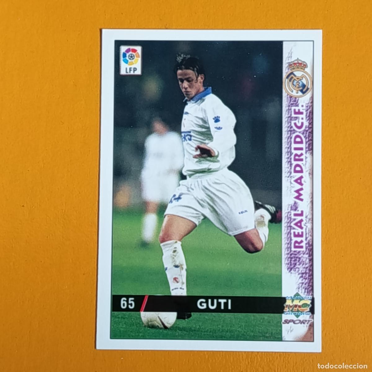 Football Stickers: 65 GUTI . REAL MADRID. LAS FICHAS DE LA LIGA 98-99. MUNDICROMO