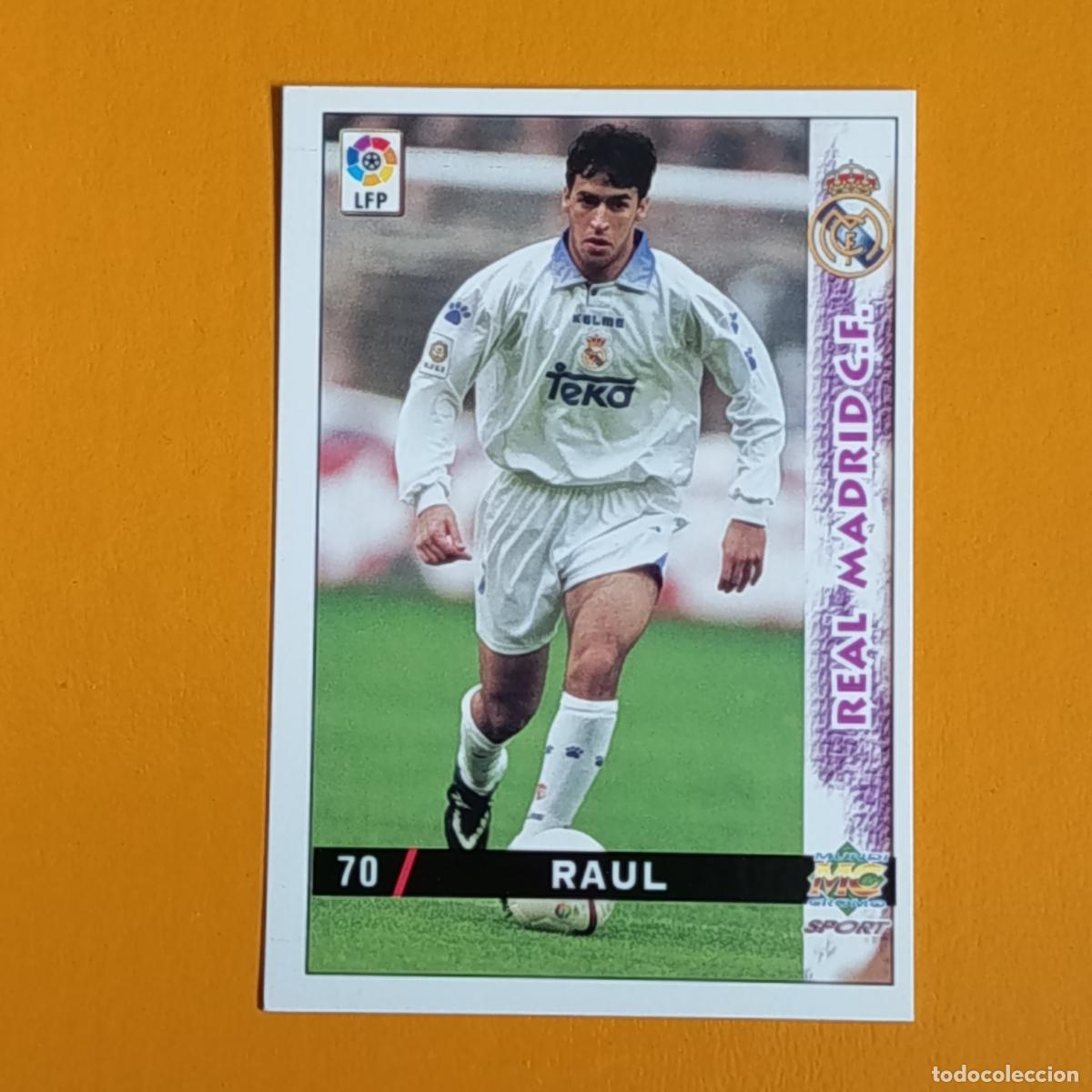 Cromos de F&uacute;tbol: 70 RA&Uacute;L. REAL MADRID. LAS FICHAS DE LA LIGA 98-99. MUNDICROMO