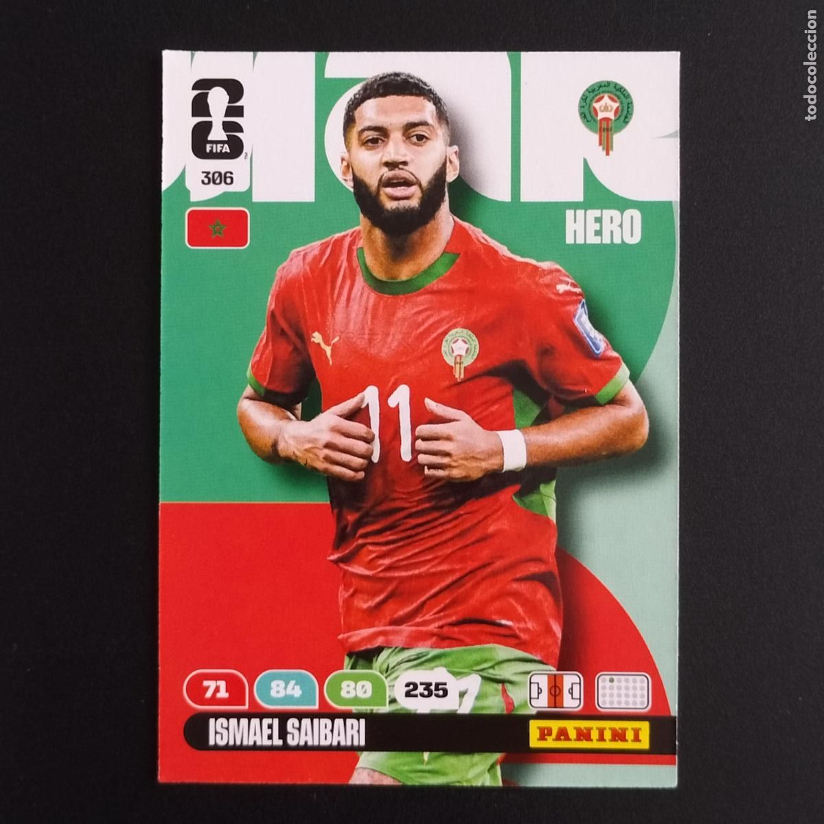 Cartes &agrave; collectionner de Football: 306 ISMAEL SAIBARI MARRUECOS CROMOS ADRENALYN XL MUNDIAL 26 2026 FIFA WORLD CUP PANINI