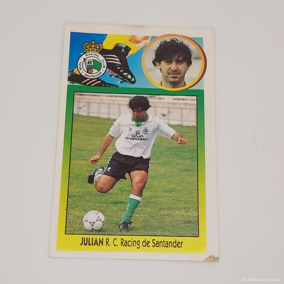 Football Stickers: CROMO JULIAN RACING DE SANTANDER 1993 1994 93 94 EDICIONES ESTE ADHESIVO SIN PEGAR
