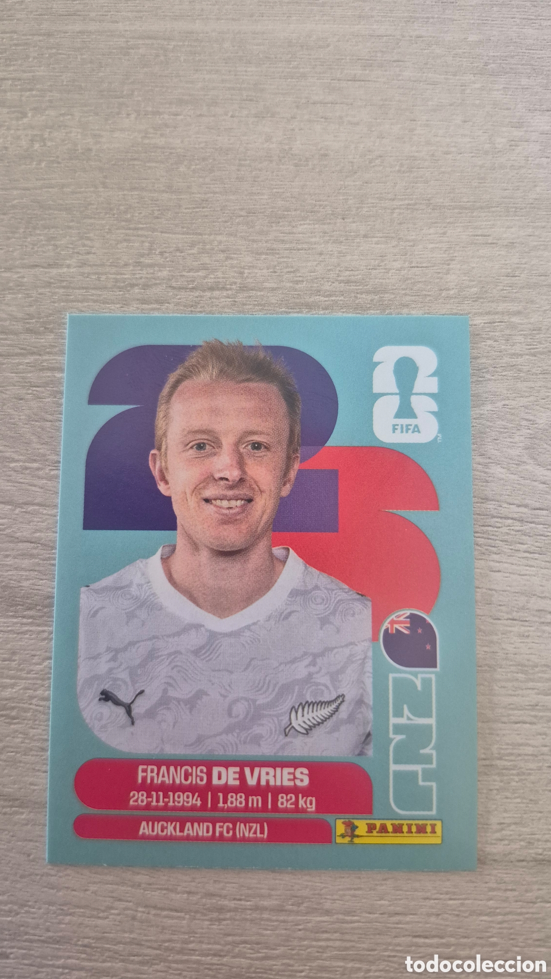 Cromos de Futebol: NZL8 De Vries FIFA World Cup 2026