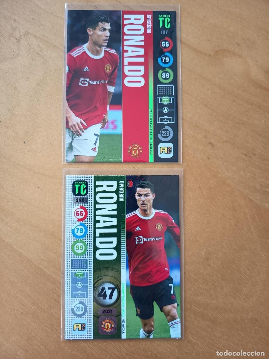 Cromos de F&uacute;tbol: CRISTIANO RONALDO PANINI TOP CLASS 2022 LOTE BASE 137 Y TOP 320