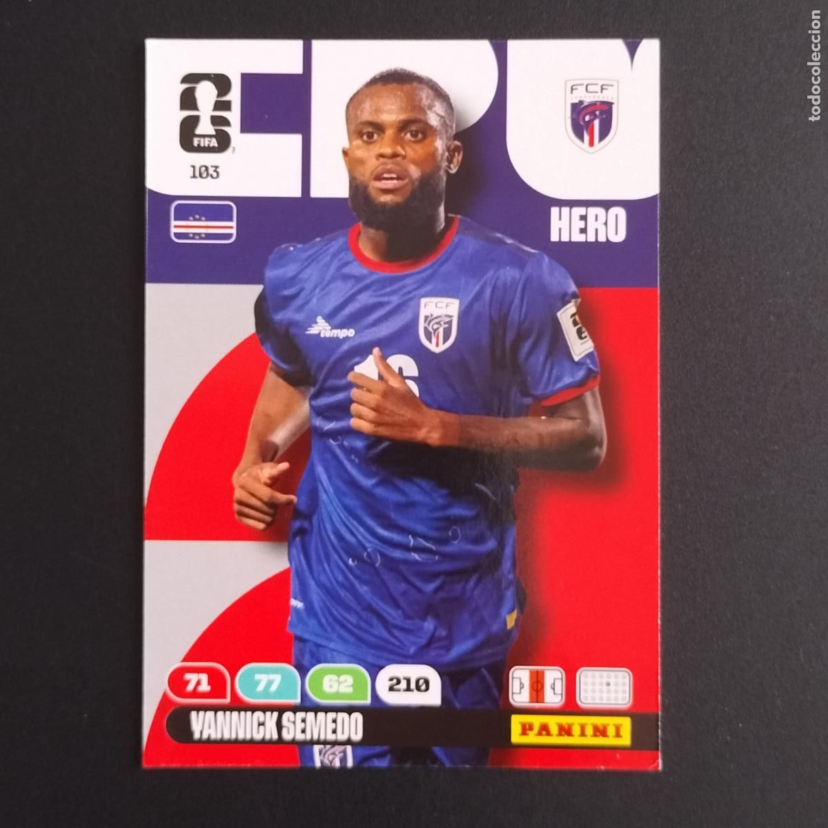 Fu&szlig;ball-Sticker: 103 YANNICK SEMEDO CABO VERDE CROMOS ADRENALYN XL MUNDIAL 26 2026 FIFA WORLD CUP PANINI