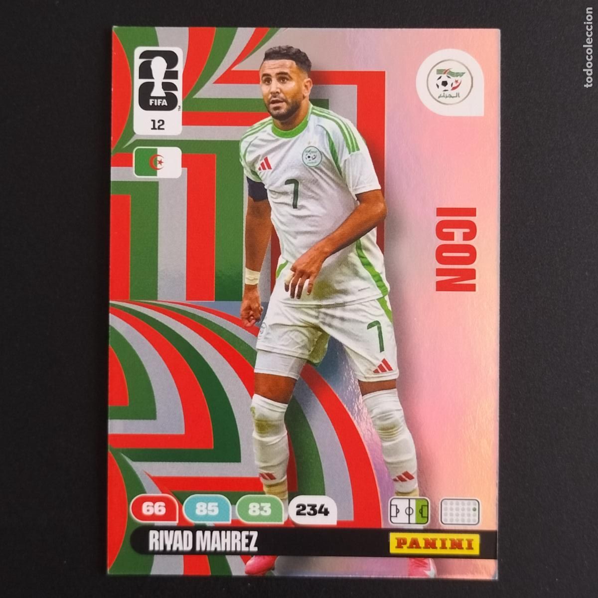 Cromos de F&uacute;tbol: 12 RIYAD MAHREZ ICON ARGELIA CROMOS ADRENALYN XL MUNDIAL 26 2026 FIFA WORLD CUP PANINI